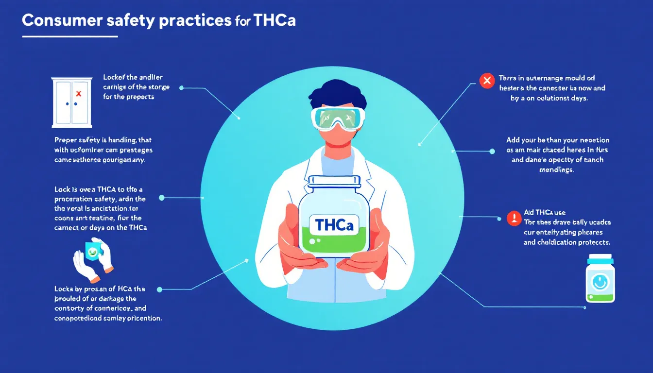 An image illustrating consumer safety practices for THCa products.