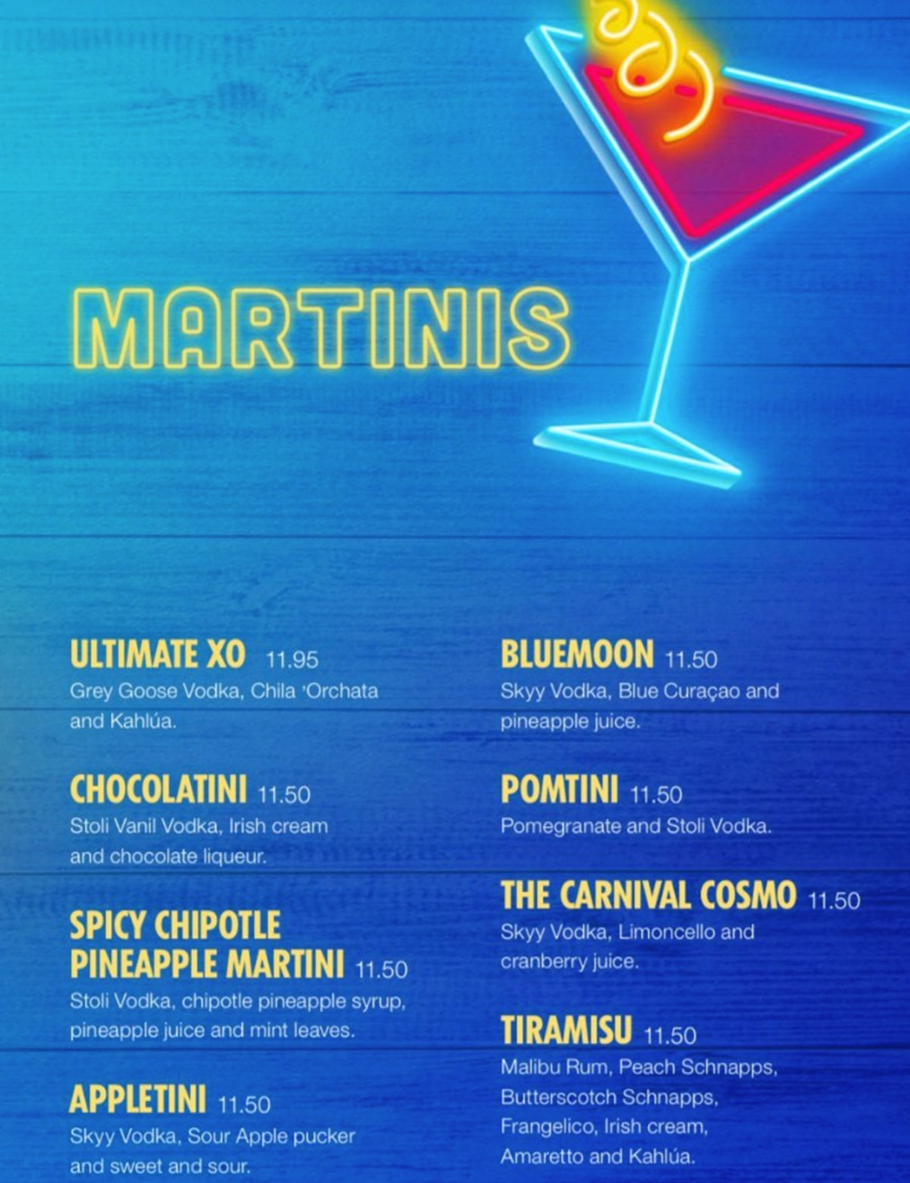 Carnival Drinks Menu And Prices Revealed! CruiseOverload