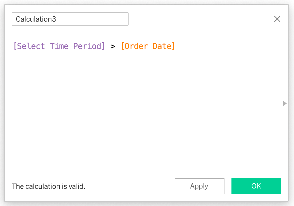 Example of calculated field with a parameter