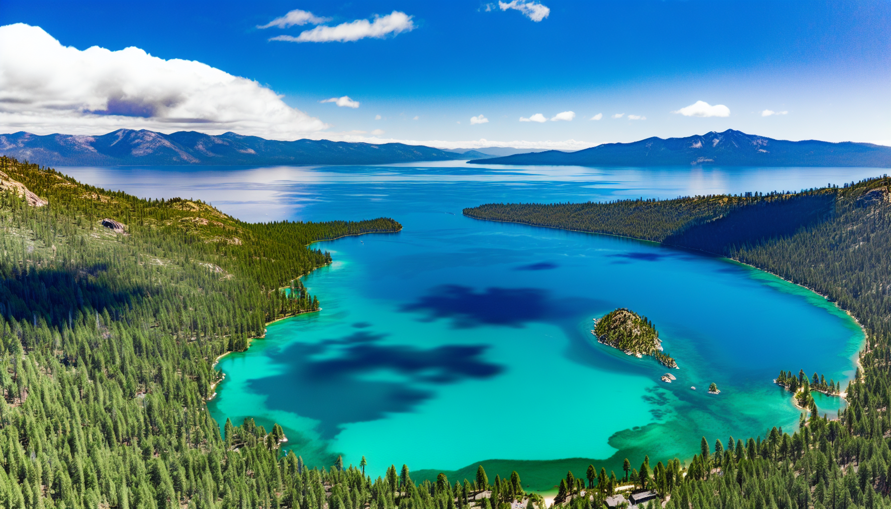 Breathtaking view of Emerald Bay at Lake Tahoe