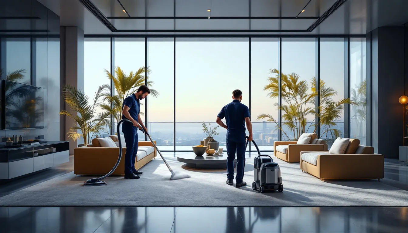 Advanced cleaning techniques demonstrated by professionals.