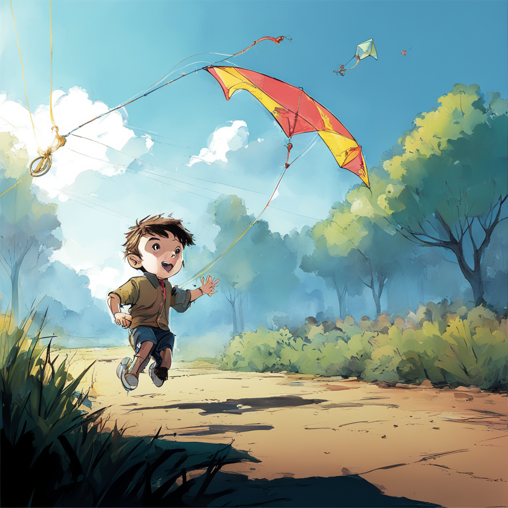 Flying A Kite For Physical Growth