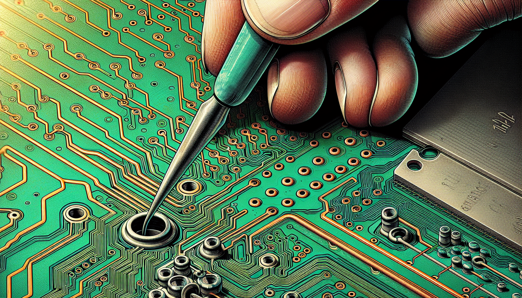 Illustration of through hole technology