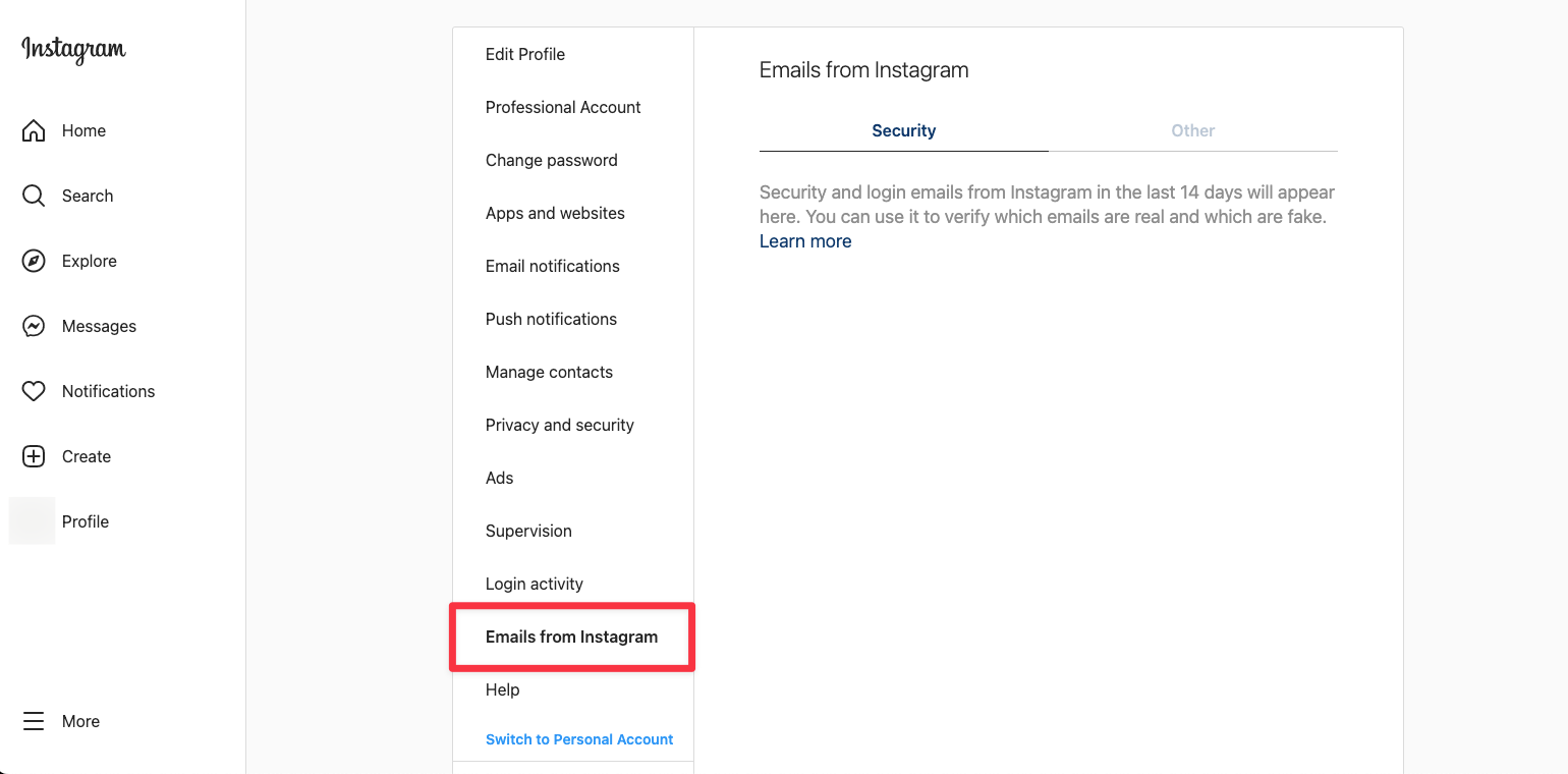 Remote.tools shows how to check Emails from Instagram on desktop to see if you've crossed direct messages limits