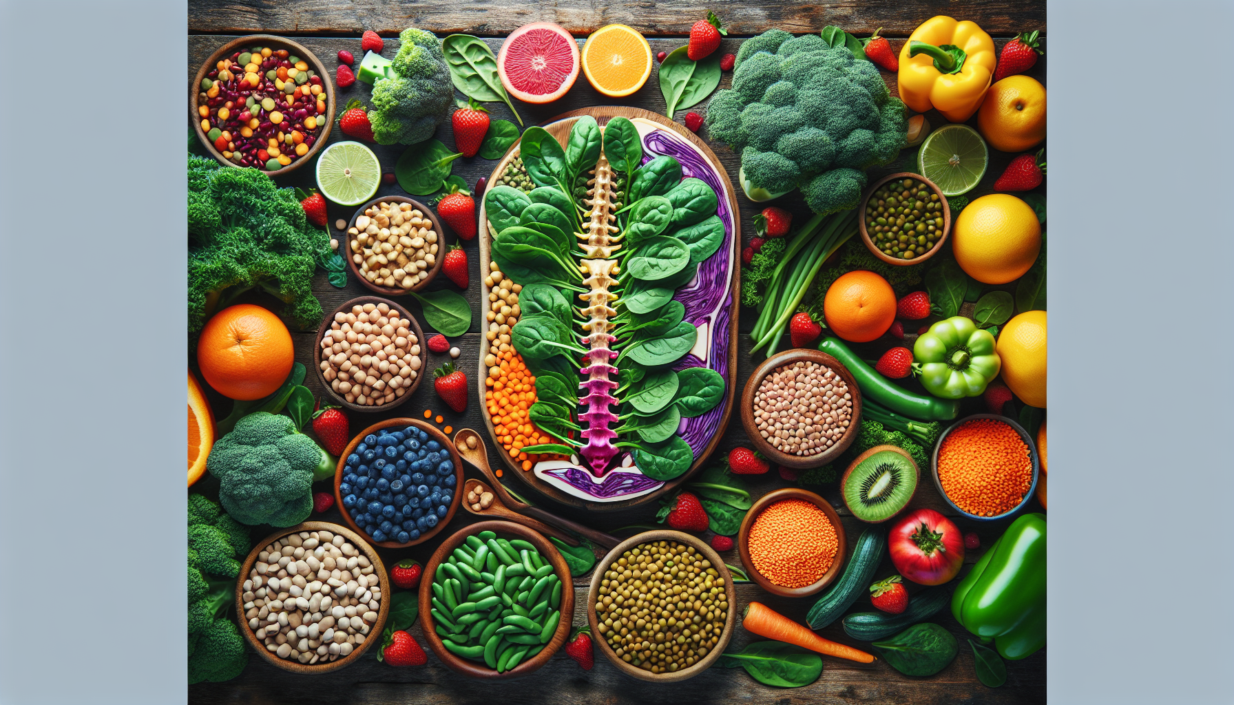 Illustration of anti-inflammatory foods