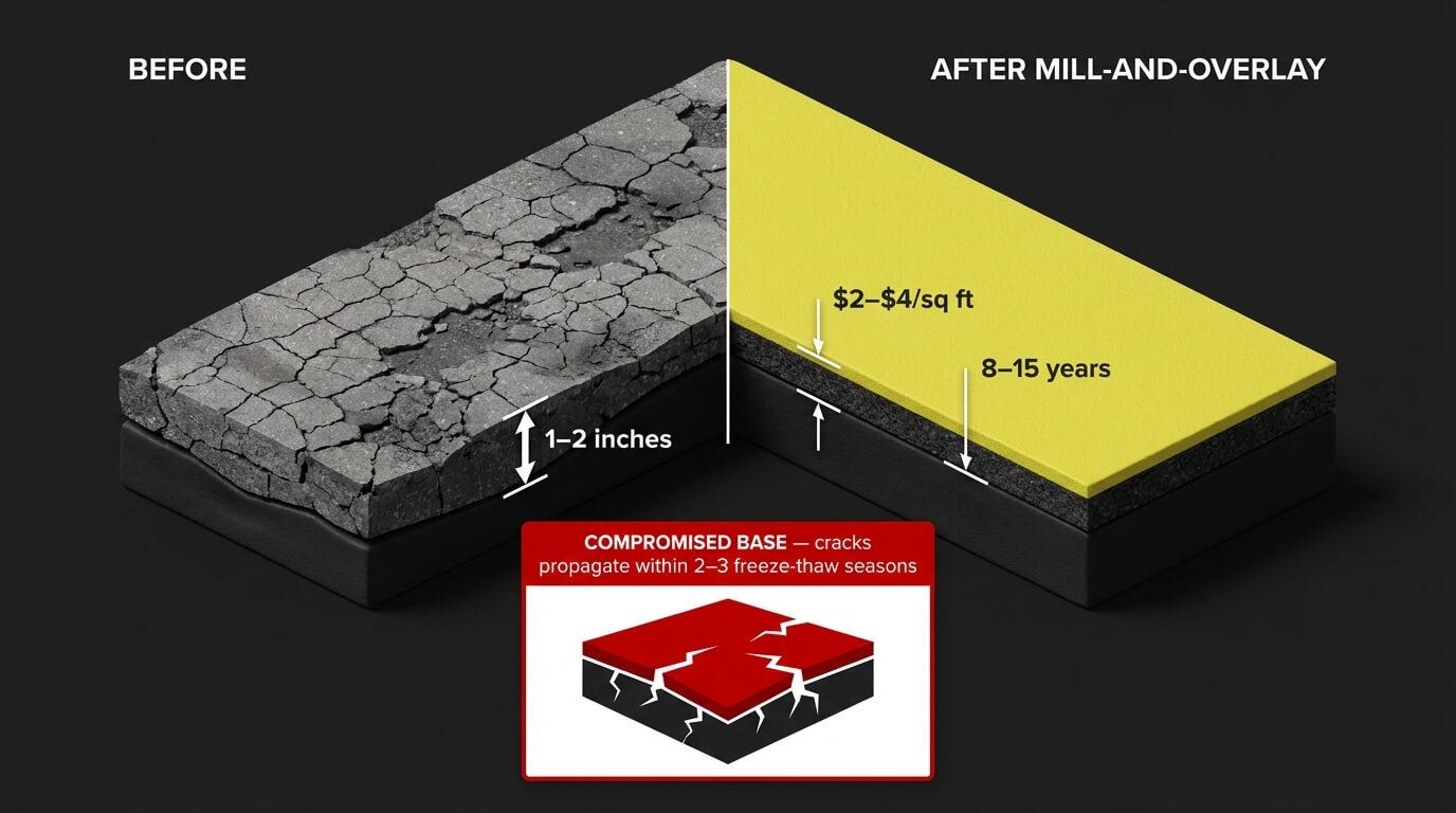 Option 2: Resurfacing (Mill-and-Overlay) as the Middle Ground