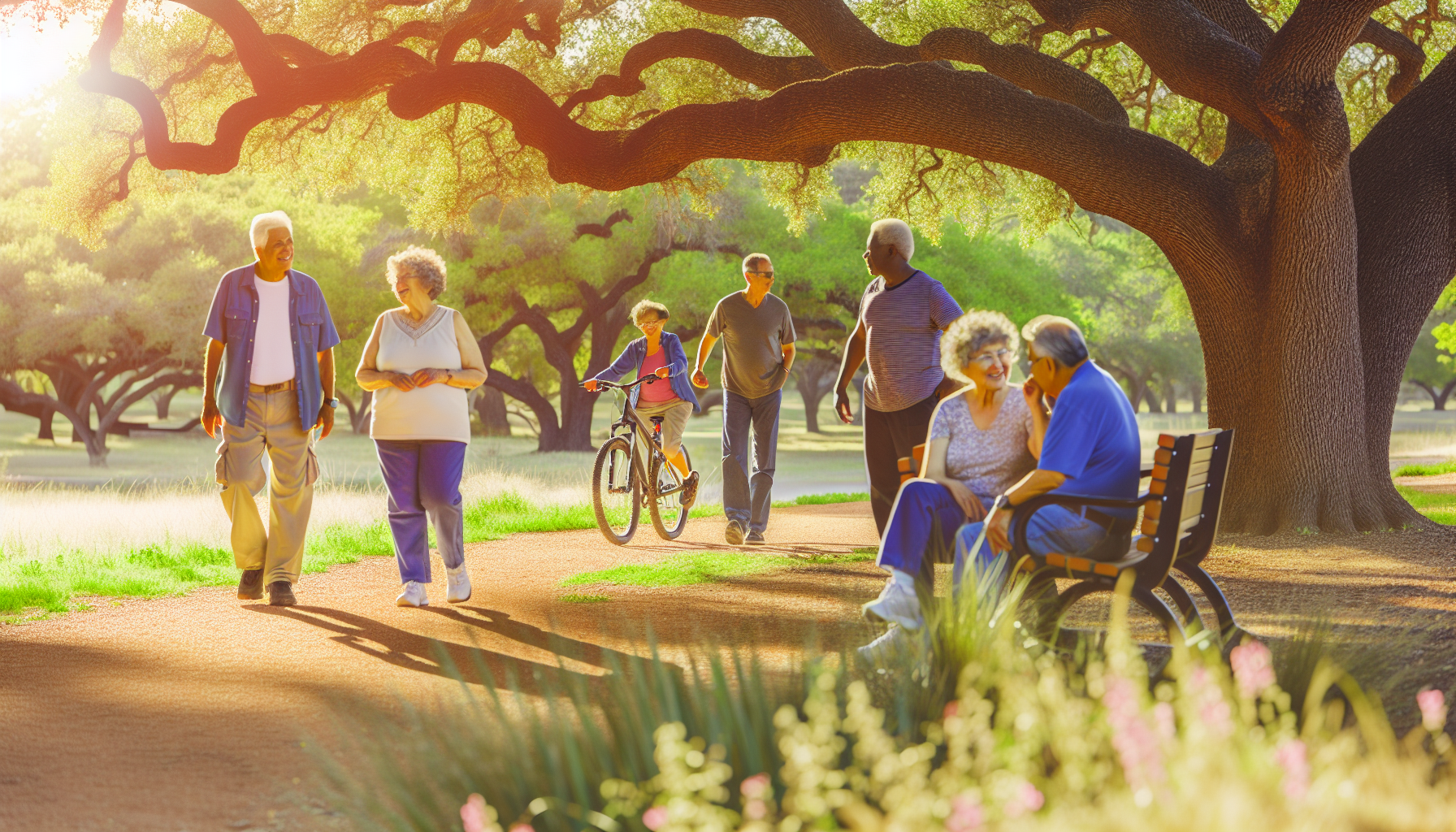 Retirees enjoying outdoor activities in Texas