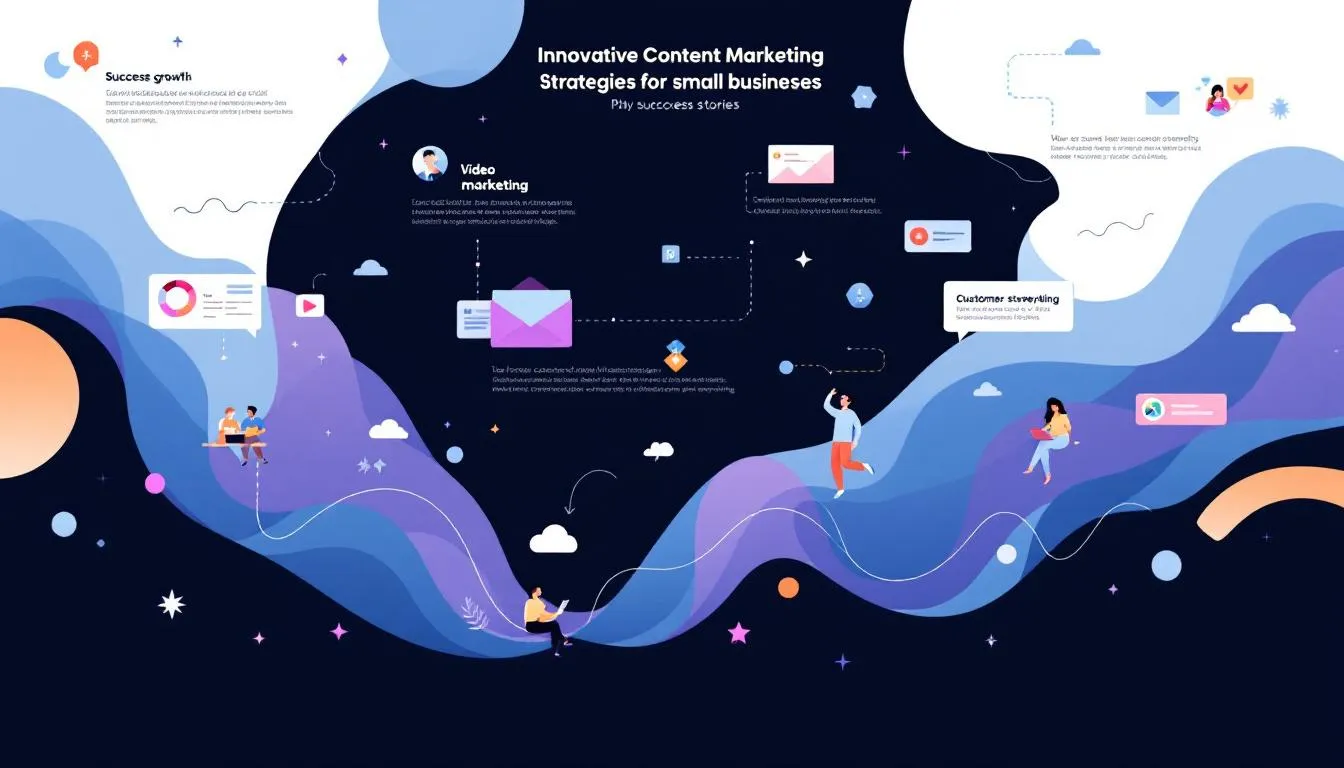 Content marketing strategies being developed for small businesses.