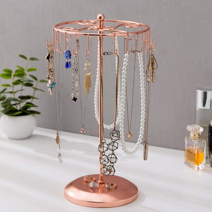 49th wedding anniversary gifts with Copper bar Necklace Stand