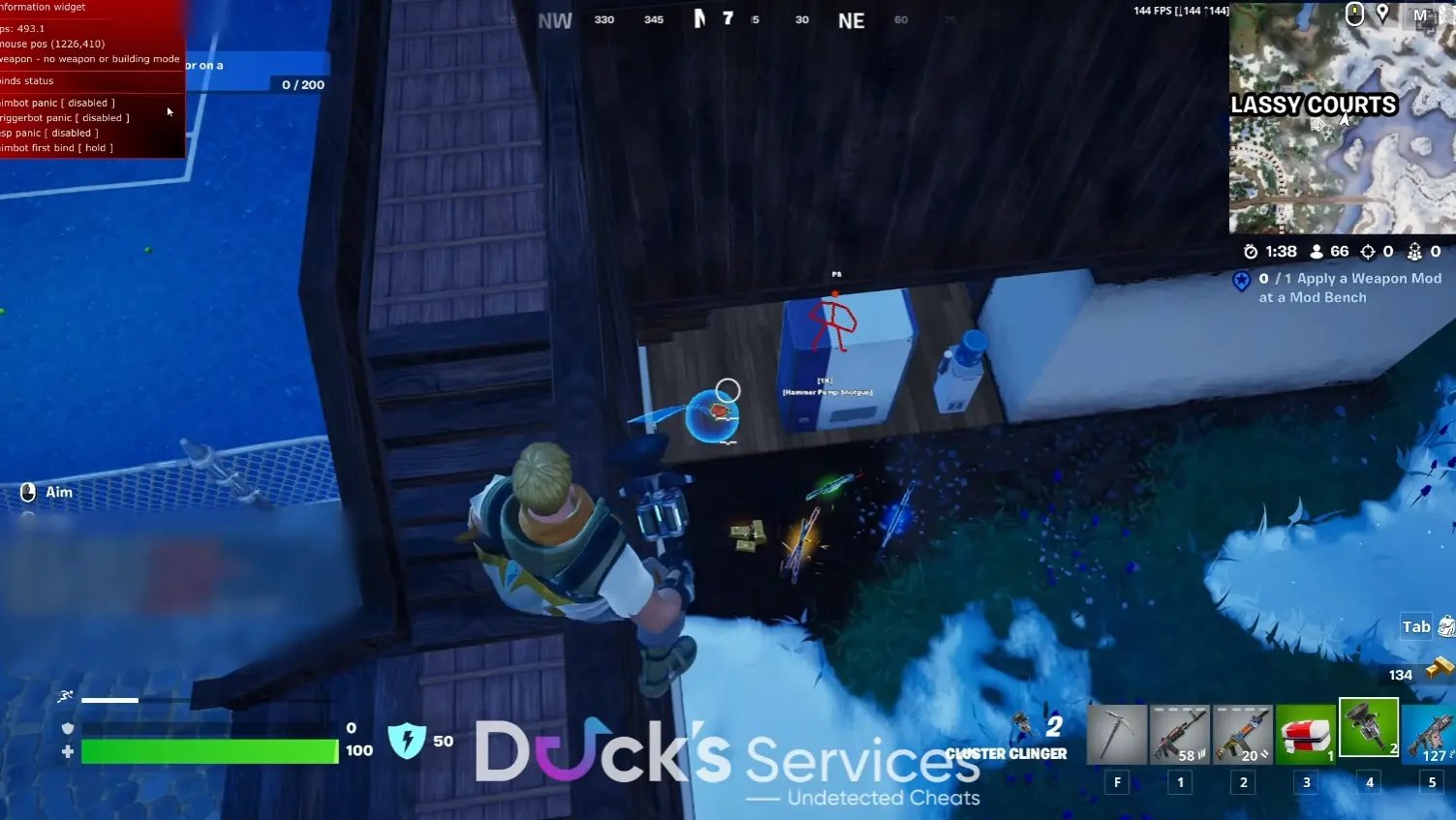 Use of private Fortnite Hacks along with our Fortnite ESP