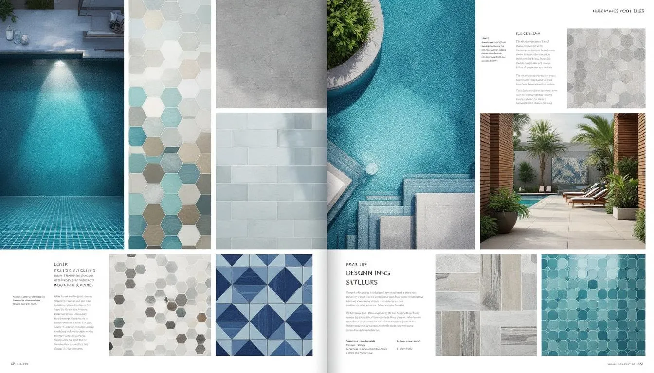 Popular pool tile designs that enhance the aesthetic of swimming pools.