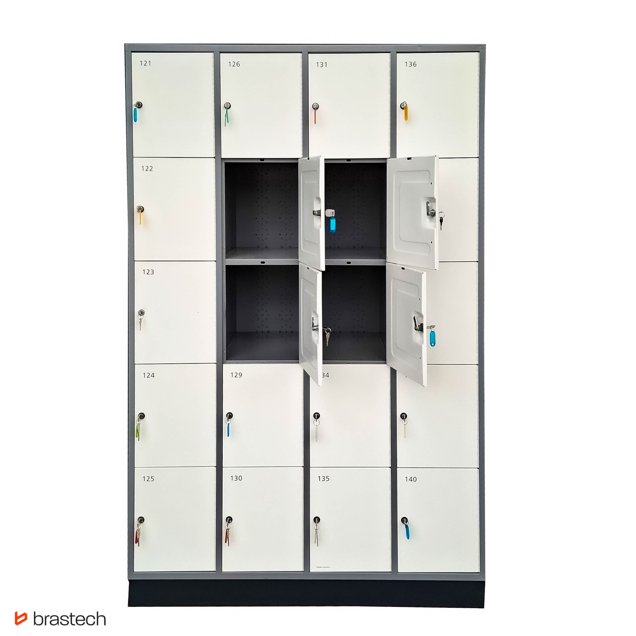 Bezpieczne przechowywanie narzędzi- najlepsze rozwiązania dla Twojego warsztatu! 10 Szafa skrytkowa ze schowkami. Źródło: Brastech