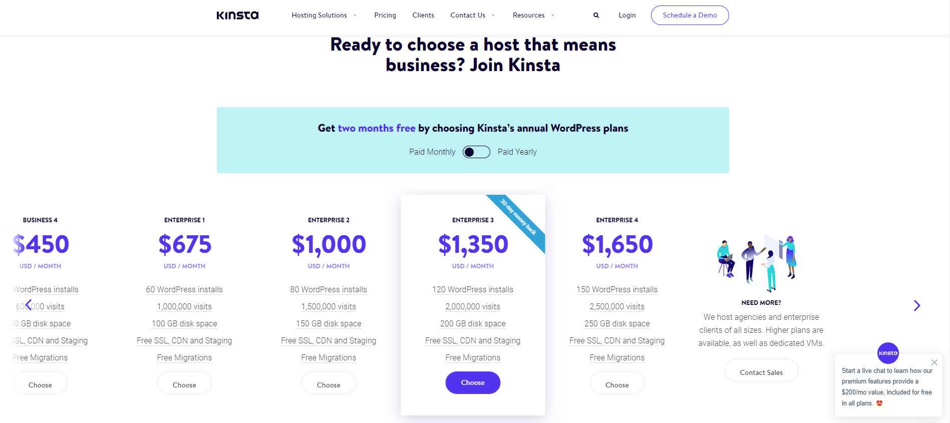 Kinsta Review - Kinsta Enterprise plans