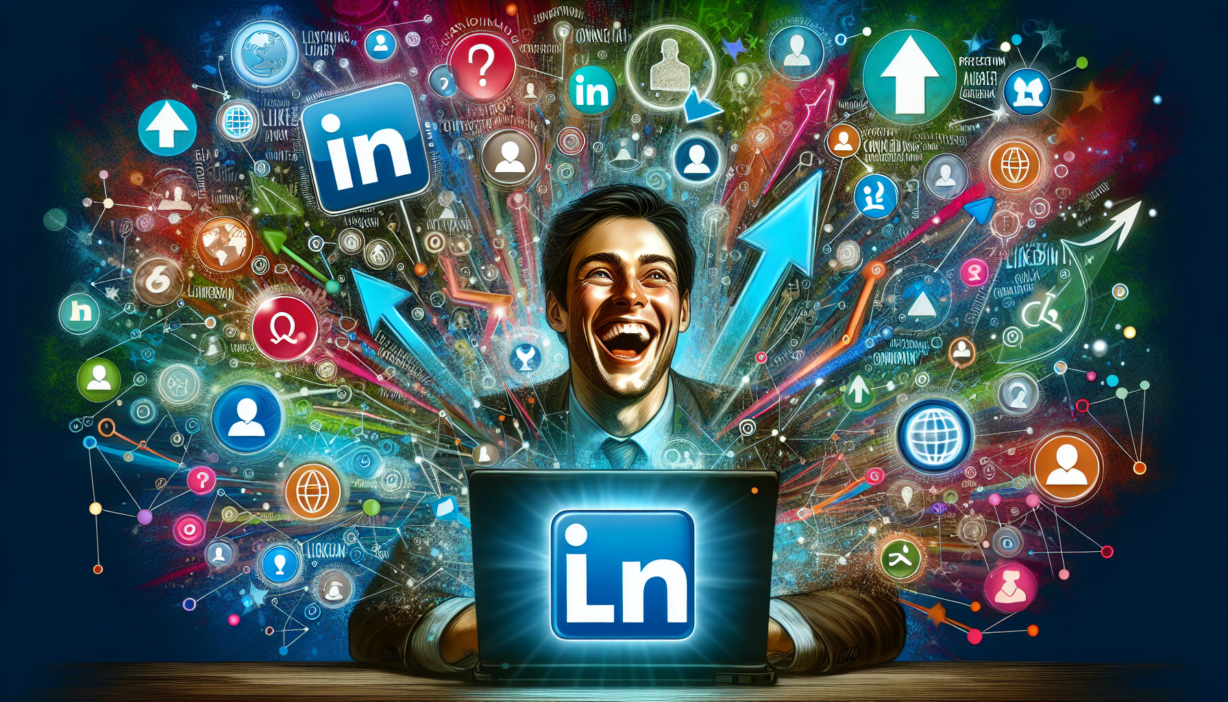 A creative depiction of announcing a new job role on LinkedIn.