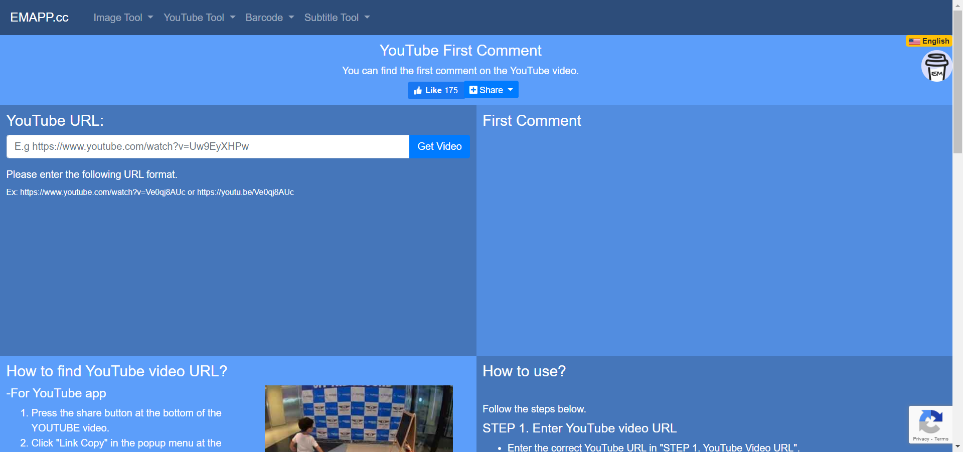 YouTube First Comment Finder