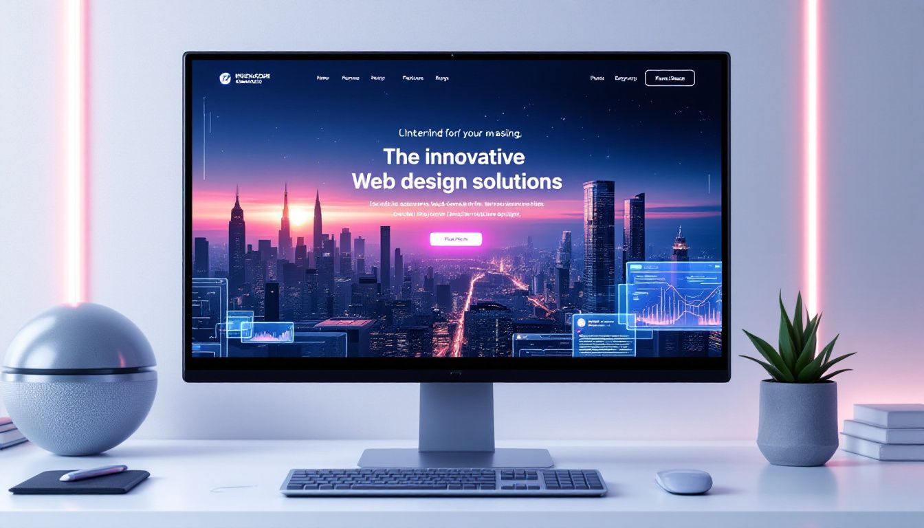 A custom wordpress website design displayed on a computer screen. Top WordPress Web Design Agency Services for 2025