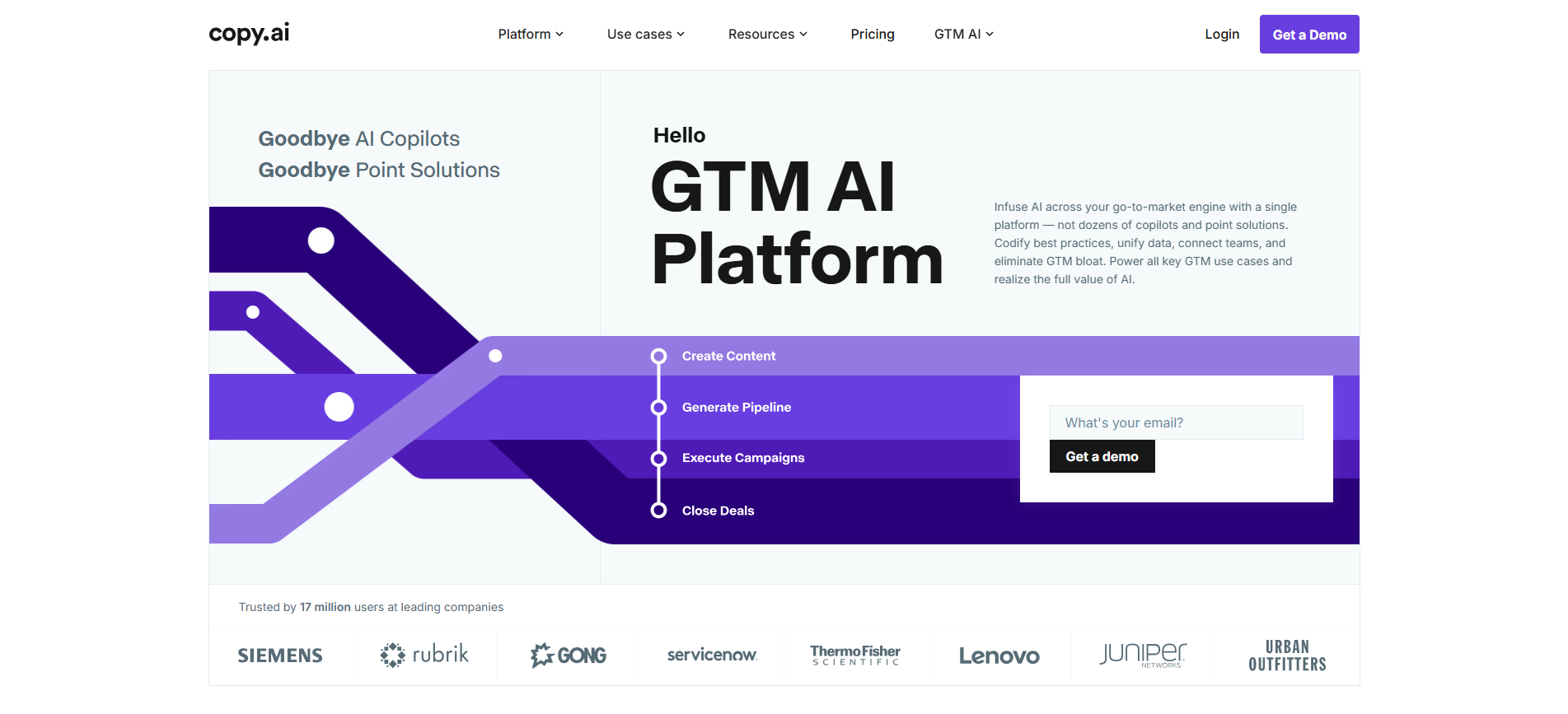 Copy.ai - homepage