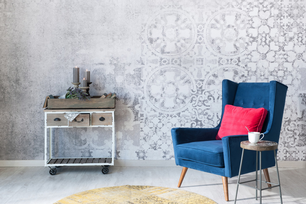Clean your wallpapered walls using gum eraser or cleaning sponge