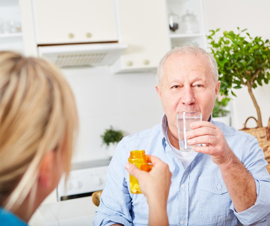 An image showing a person taking medication for how to stay sober without AA during Medication-Assisted Treatment