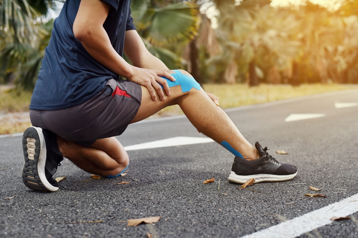 Athlete experiencing muscle cramps.