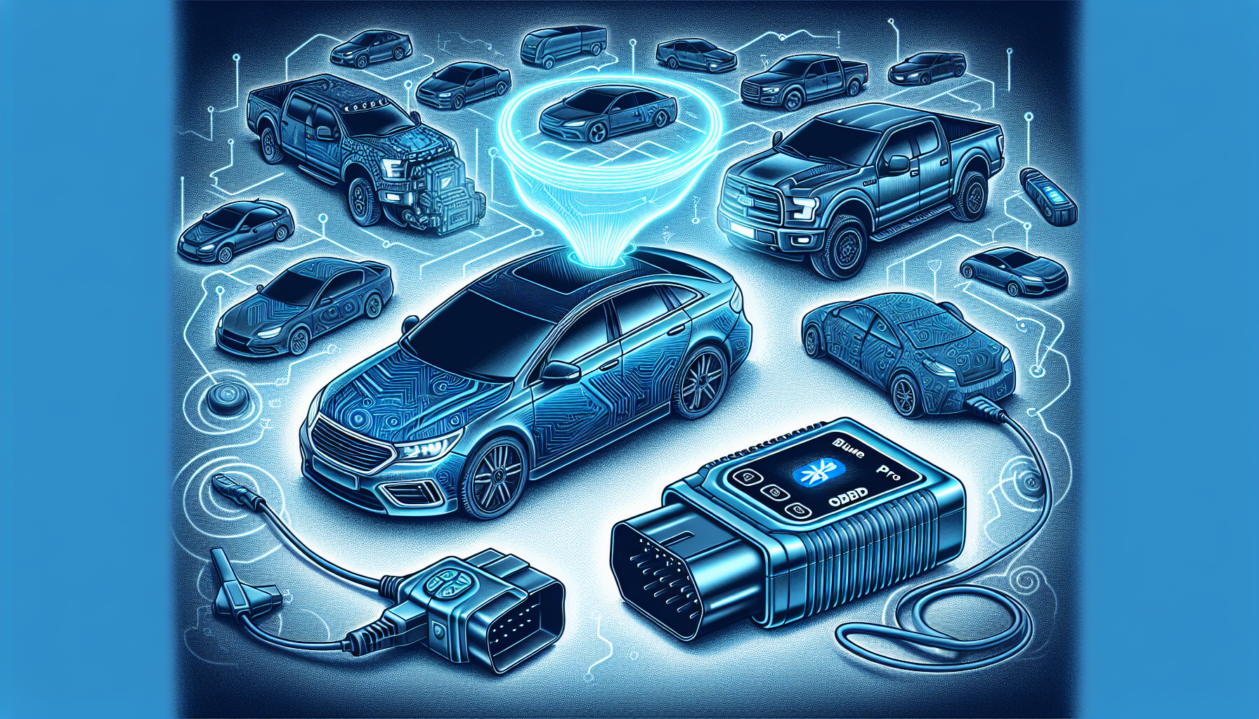 Illustration of BlueDriver Bluetooth Pro and TOPDON ArtiDiag800BT OBD scanners