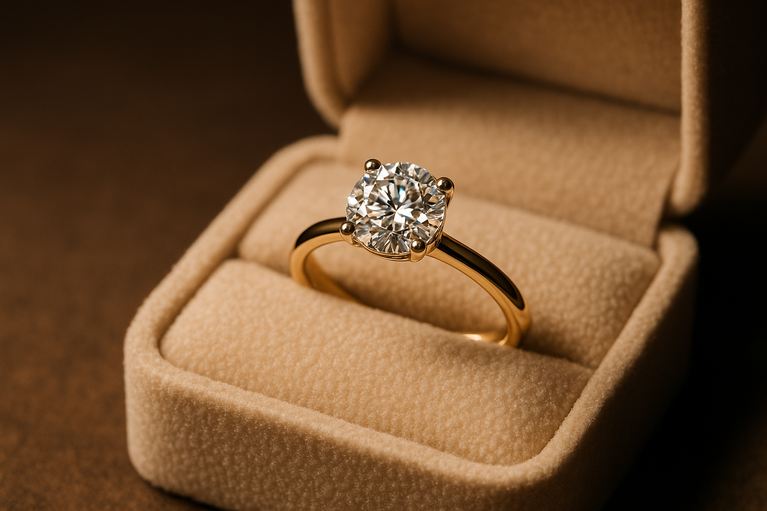 Klasikinis sužadėtuvių žiedas su deimantu