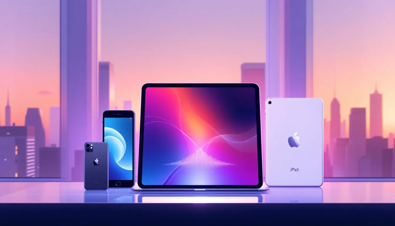 Veröffentlichung von iOS 17 für iPad, eine Grafik, die verschiedene iPad-Modelle zeigt.
