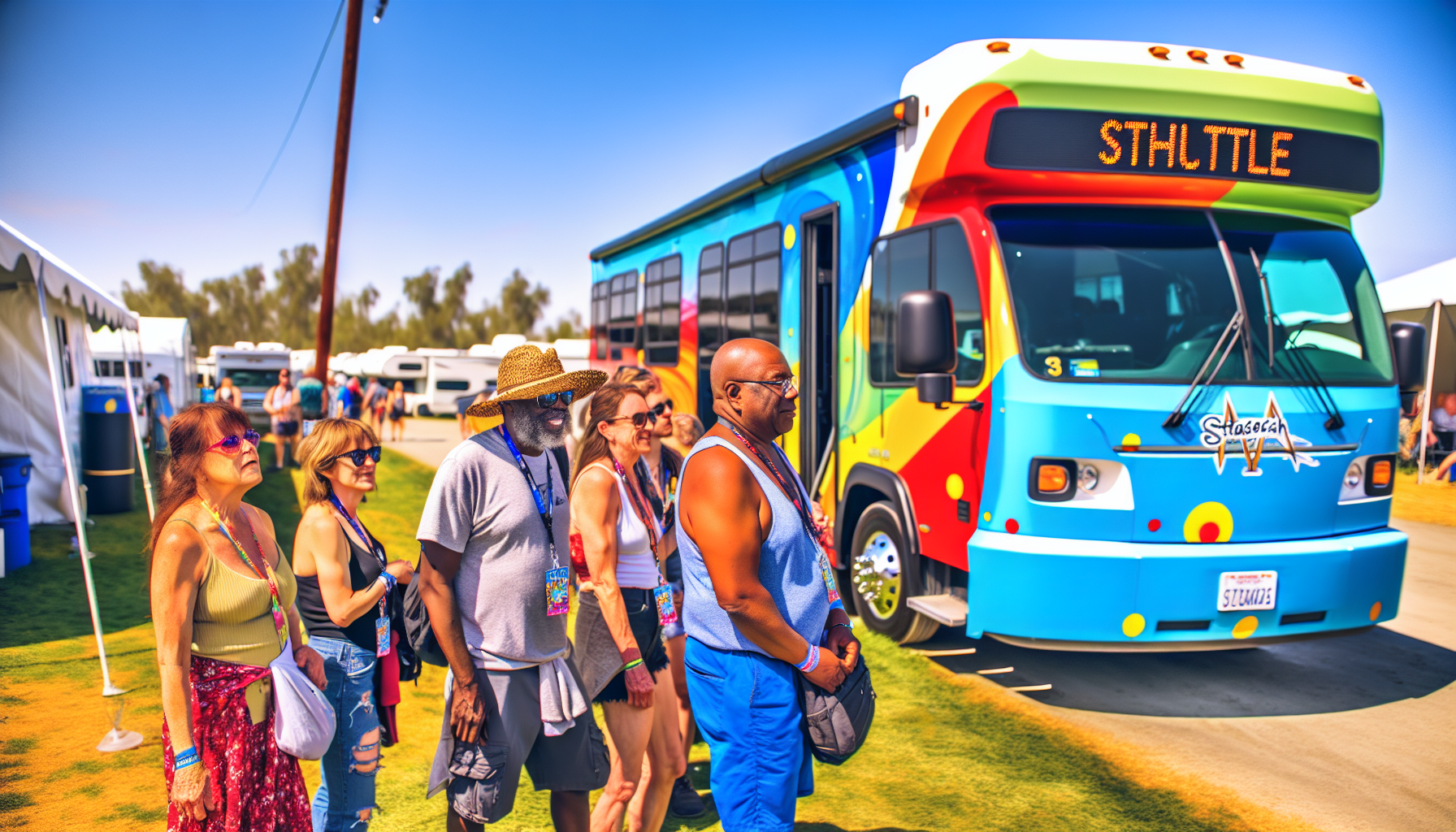 Shuttle service for RV campers at Stagecoach festival