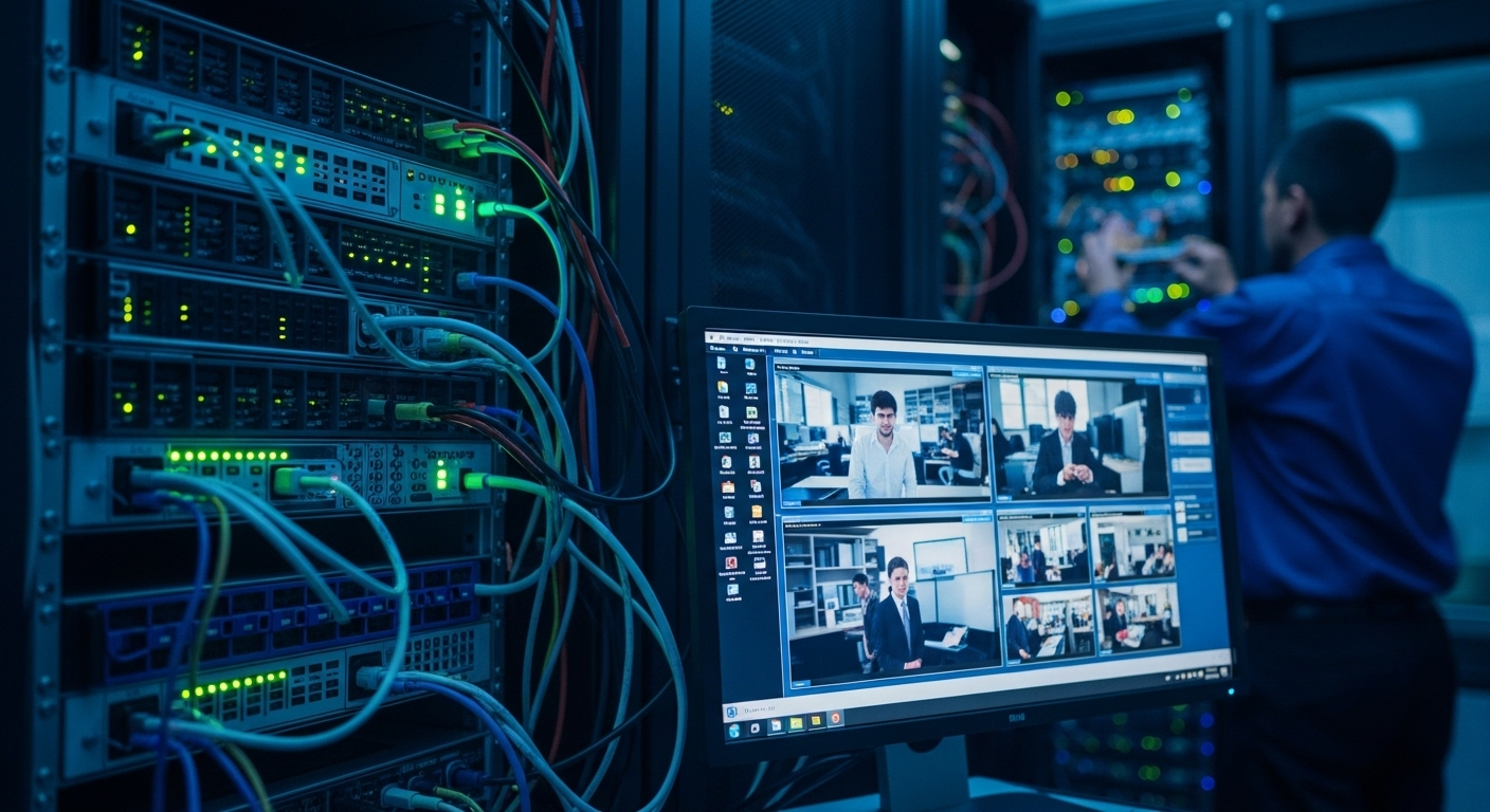 Complex IT environment integrating legacy systems with modern virtual desktop infrastructure.