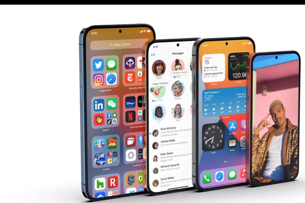The iPhone 14 notchless display. (Image:source:The Apple Circle/YouTube)