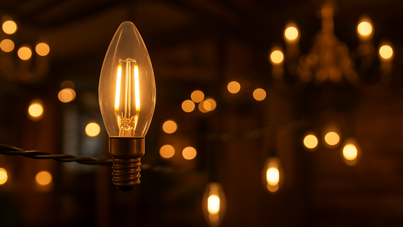 E10 base fit well in decorative lighting fixtures 