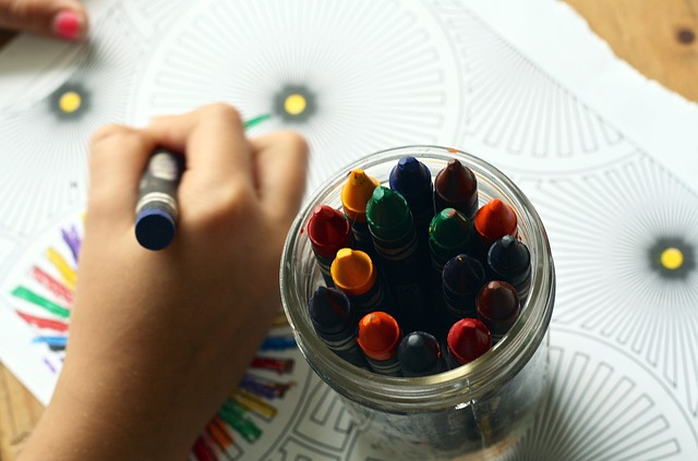 crayons, coloring book, coloring kids love drawing