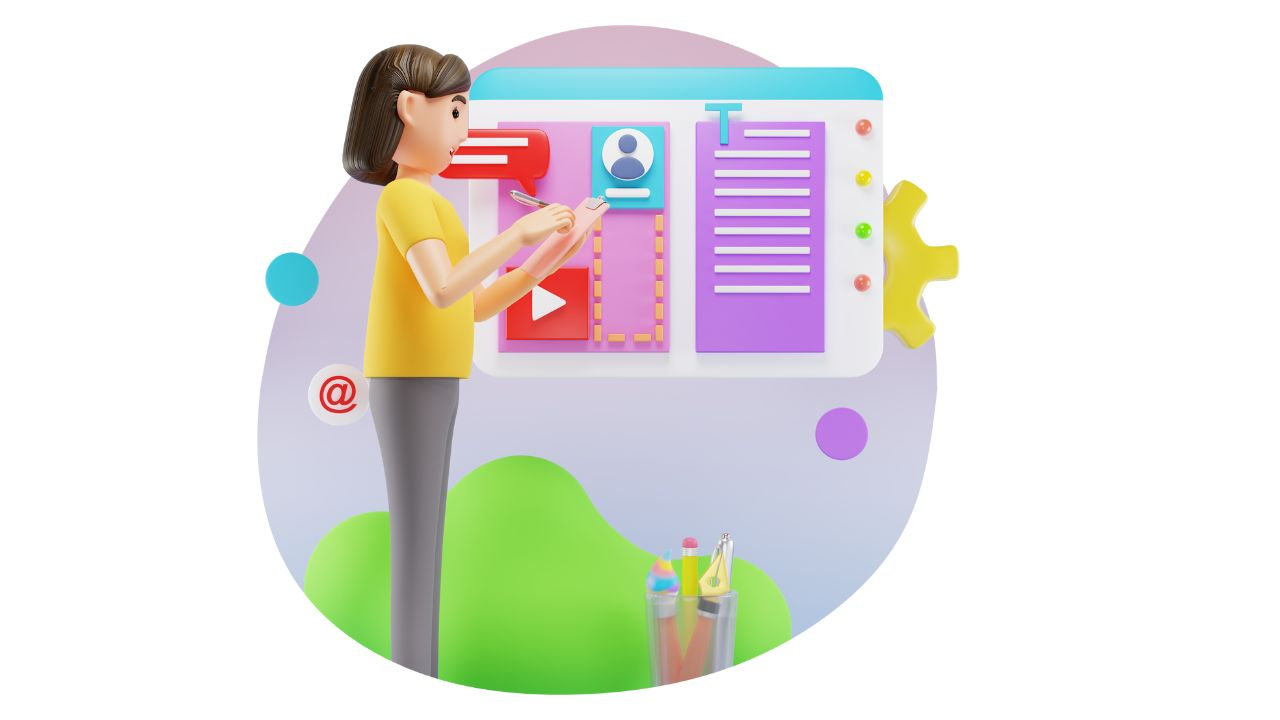 A person setting specific content marketing goals