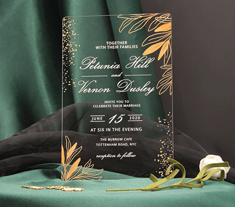Acrylic Wedding Invitation (happyinvitation.com)