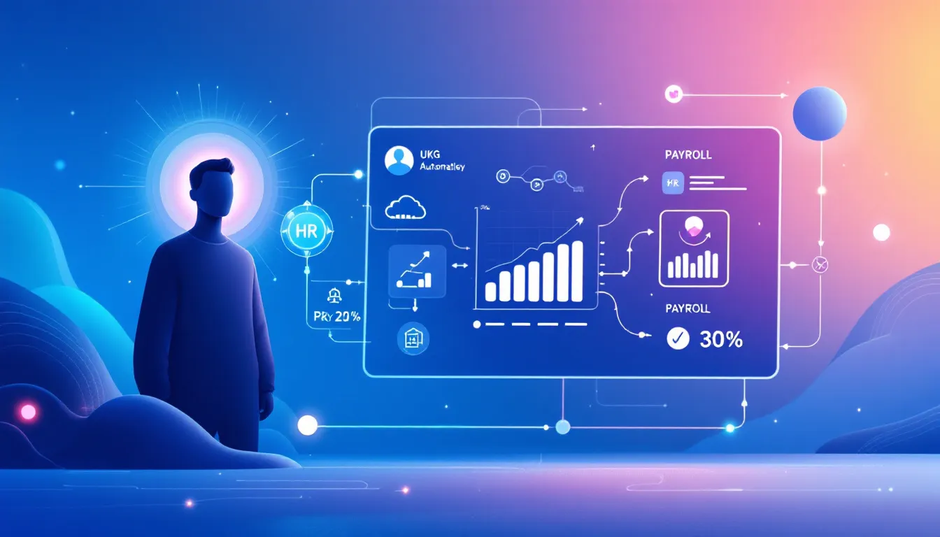 A visual showcasing the benefits of automating workflows with UKG.