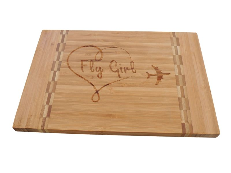 custom engraved cutting board for aviation