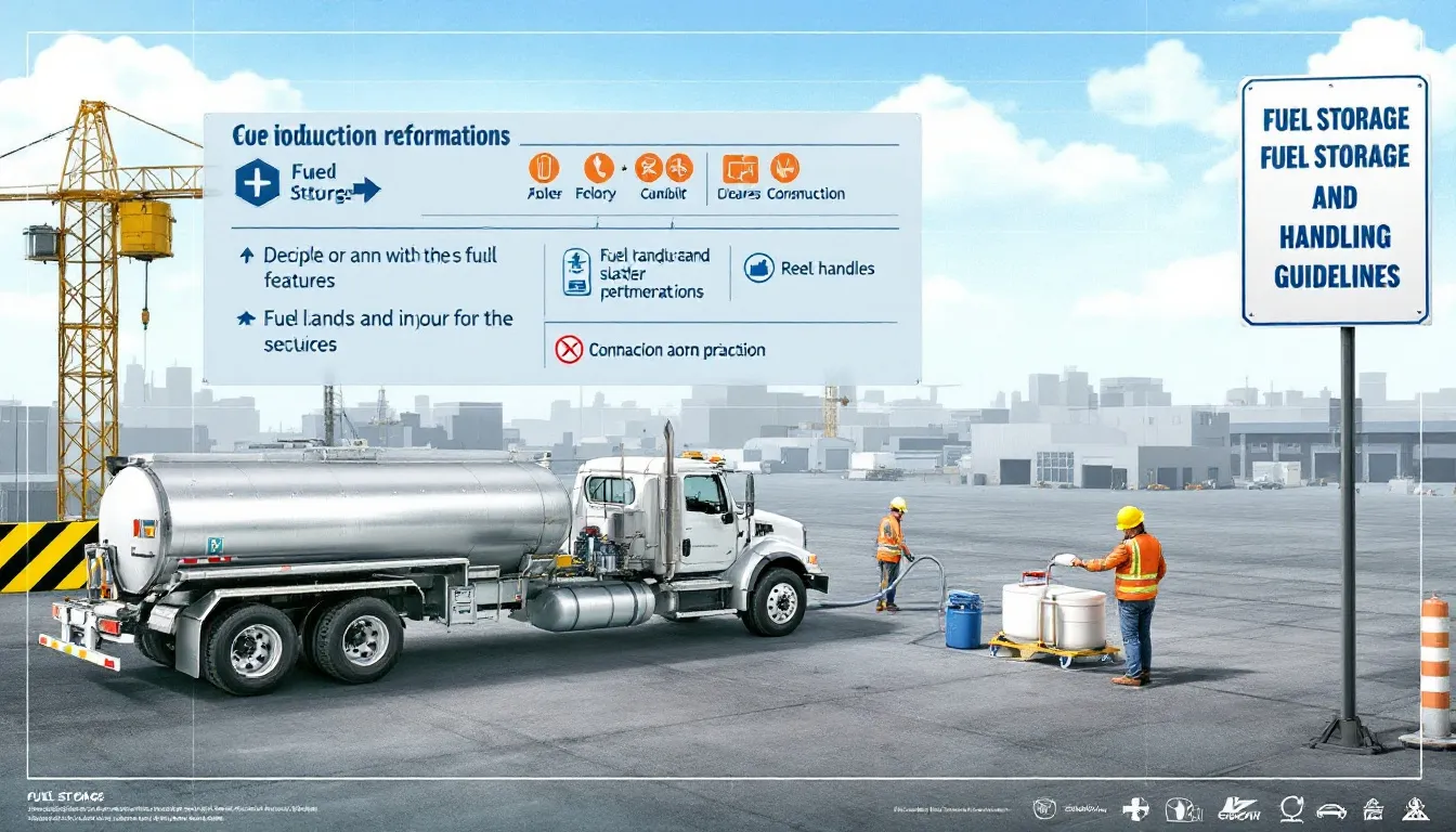 Fuel transportation and handling practices on construction sites.