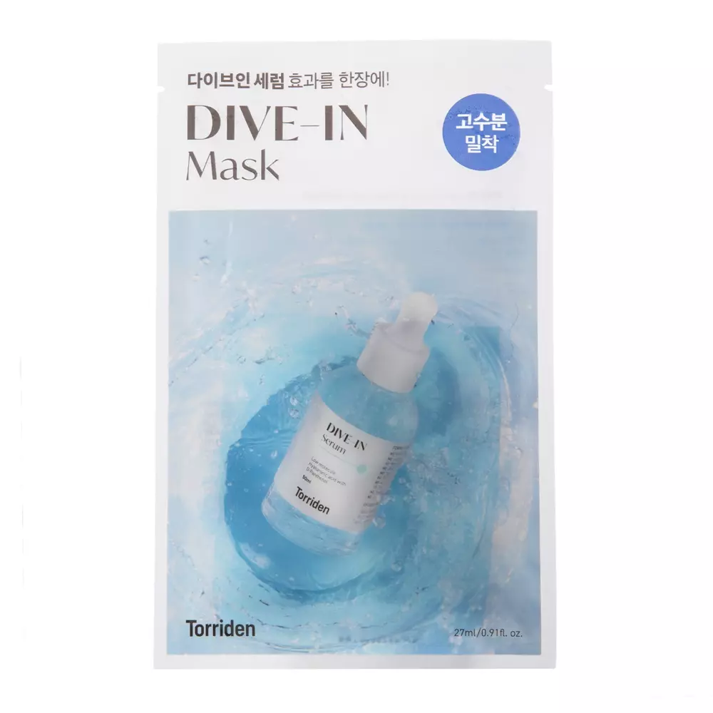 Torriden - Dive-In - Low Molecule Hyaluronic Acid Mask - Maseczka w Płachcie z Niskocząsteczkowym Kwasem Hialuronowym i Pantenolem - 1szt.
