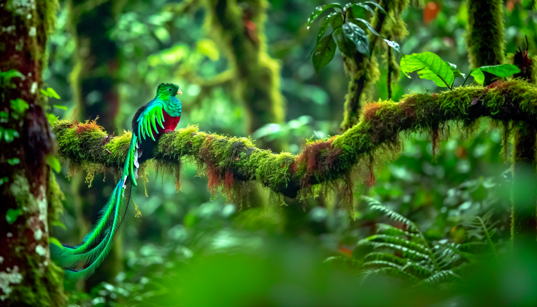 Colorful bird in Monteverde Cloud Forest Reserve