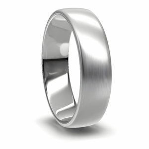 Platūs klasikiniai platinos ziedai FLAT COURT U-SHAPE 8 mm - fashiongold.lt