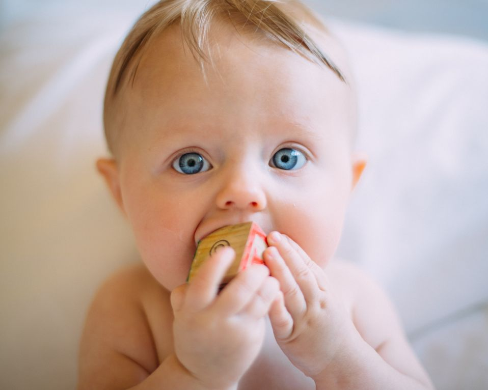 Baby teething and chewing whatever they can get their hands on!