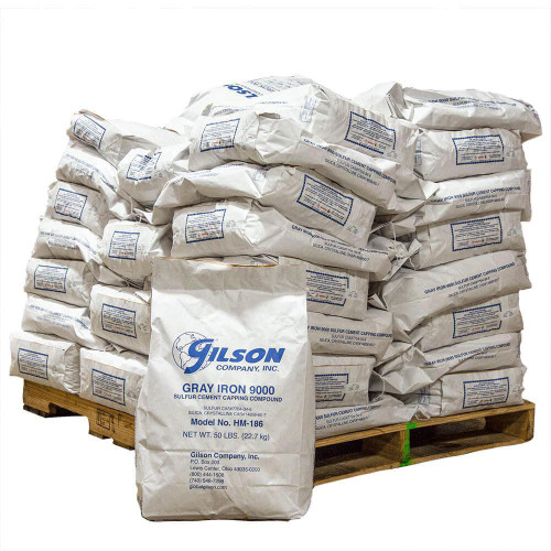 A 50LB bag of Gilson Gray Iron 9000 Capping Compound