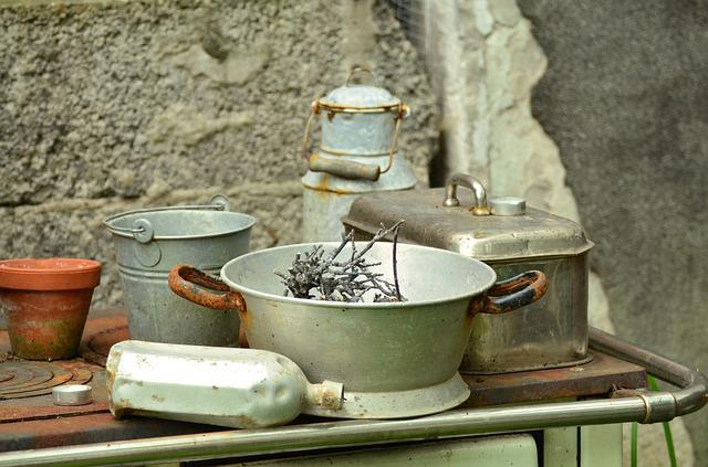 dishes, old, antique