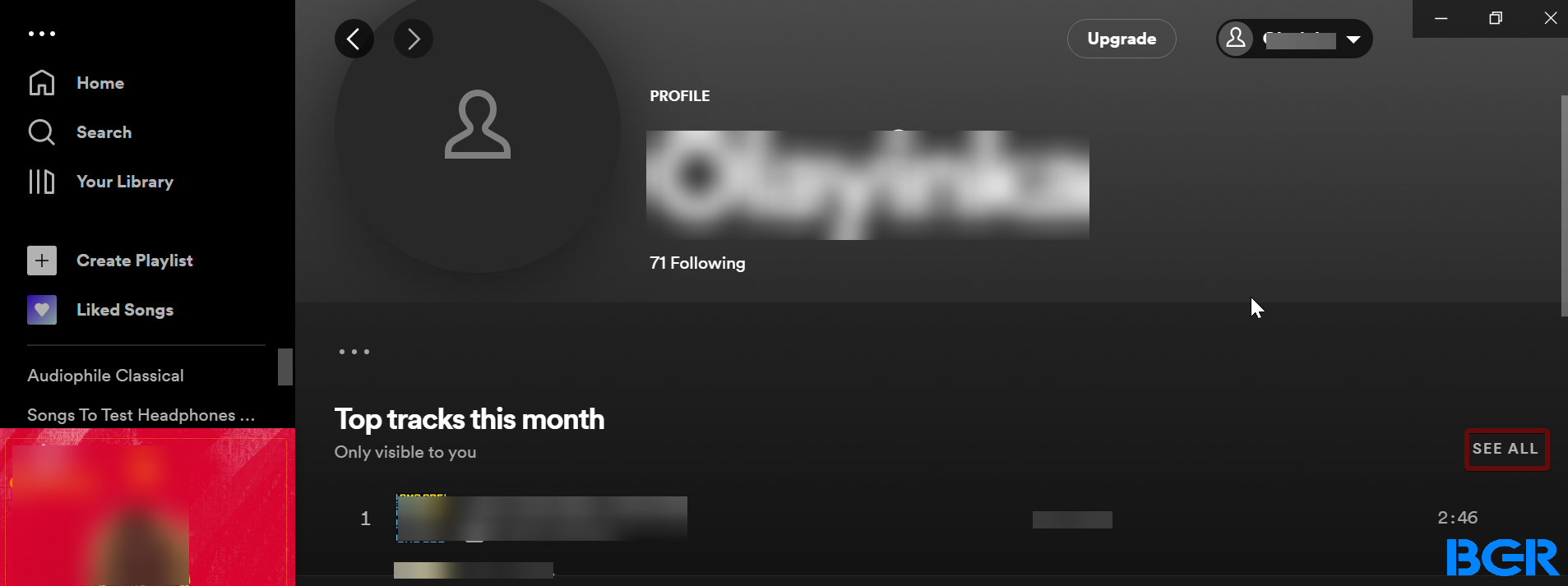 Spotify stats- Top songs of the month. 