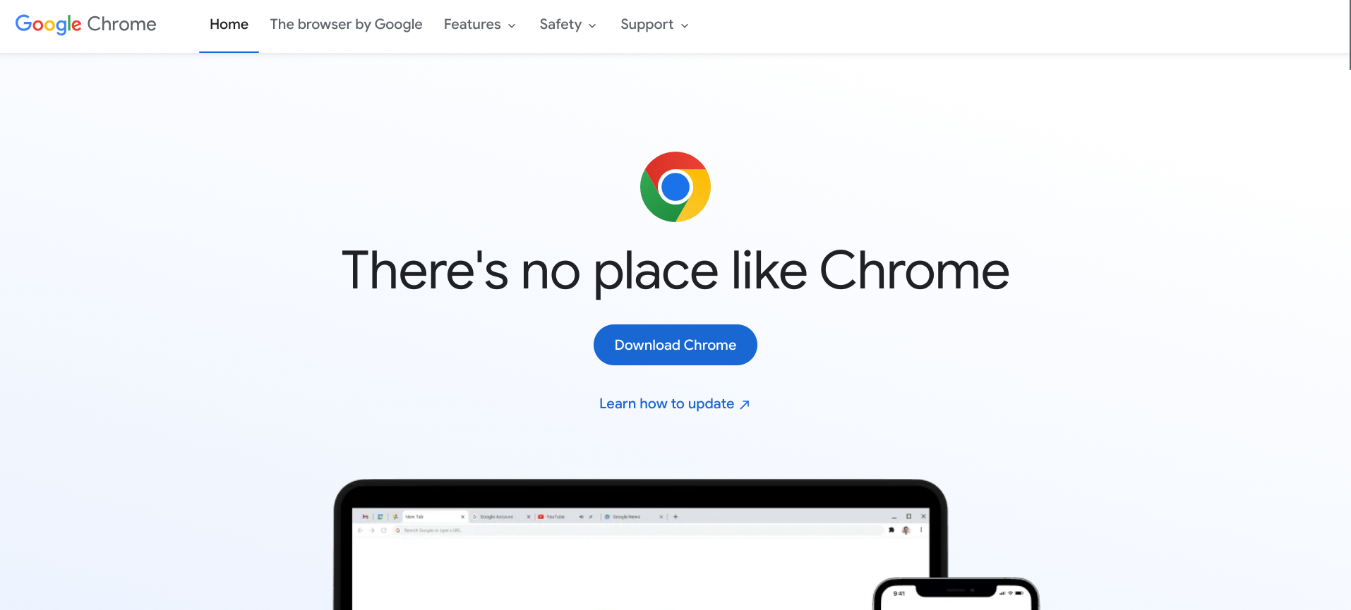 Chrome install page
