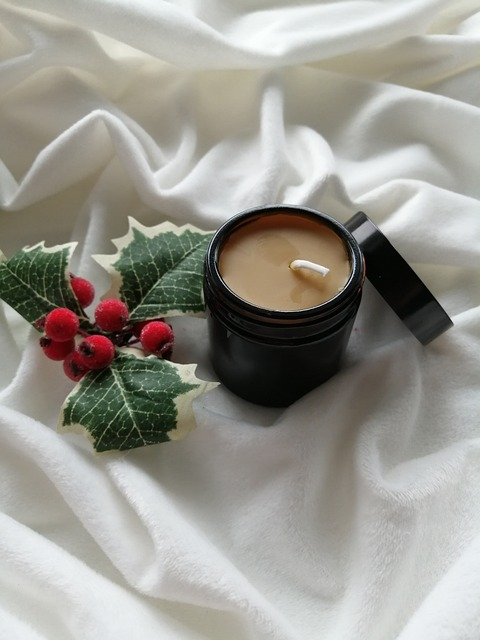 candle, holly, decorative
