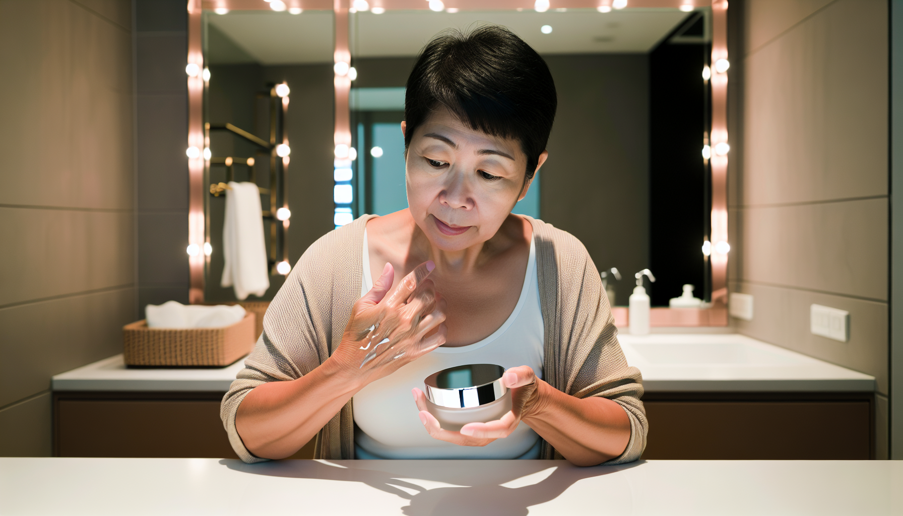 Ozempic Butt Side Effects: What To Do About Them Photo of a person applying skin-firming cream