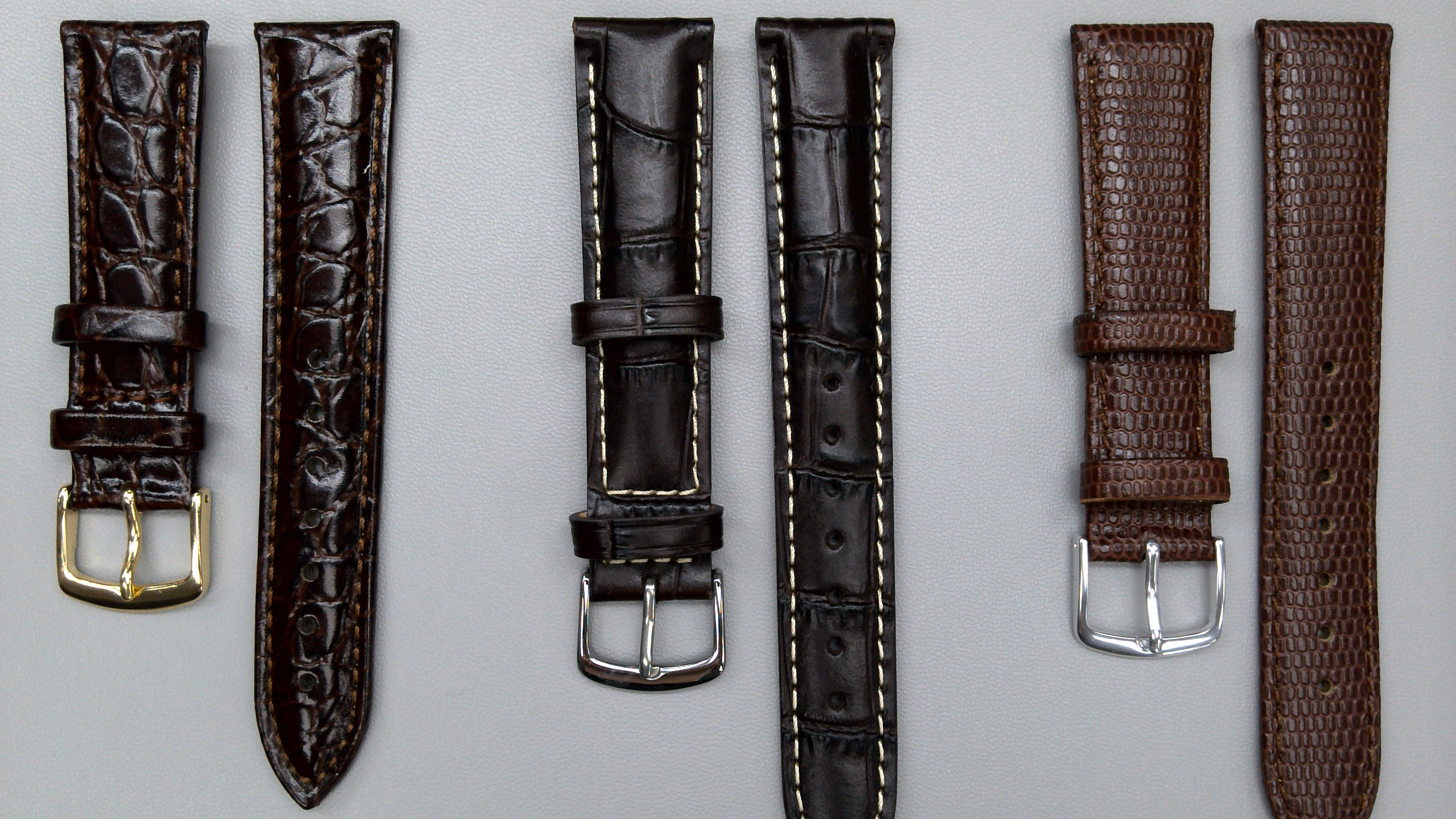 Replacement leather watch band