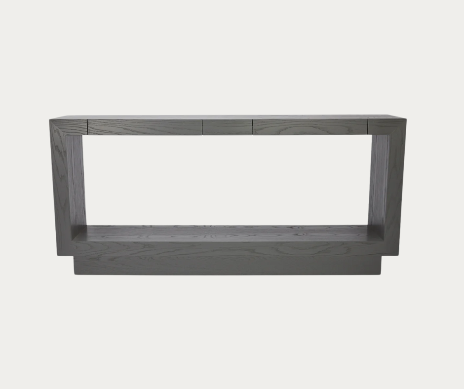 the Palisades Console table in gray