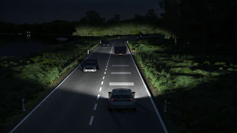 Adaptive headlights allow drivers to quickly spot objects on dark roads